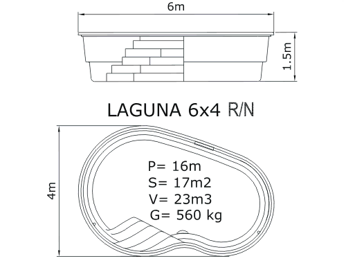 Laguna Kidney Pool Dimensions