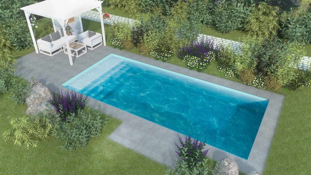 Tahiti Flat Bottom Swimming Pool 9.5M X 3.85M X 1.5M Tahiti Flat Bottom Pool