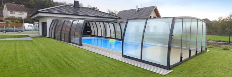 Half Rear And Front Panoramic Glass Natural Effect Terrace Sauna