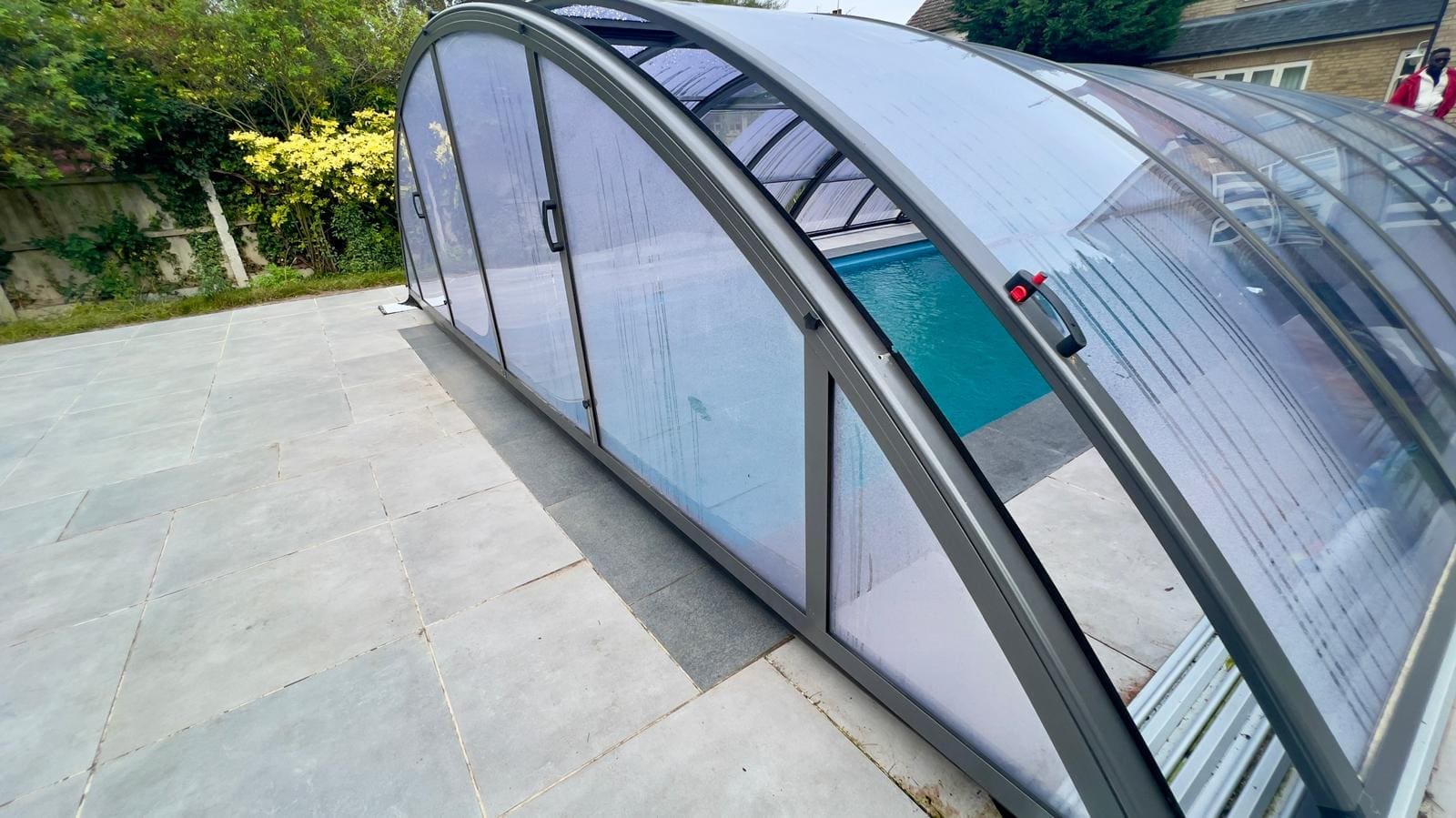 swimming pool with enclosure