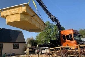 crane lift swimming pool